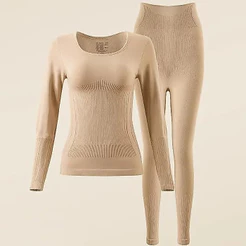 Conjunto Térmico Feminino Premium Importada, Segunda Pele, Cintura Alta Modeladora, Sem Costura, Antiestático, Fragrânc