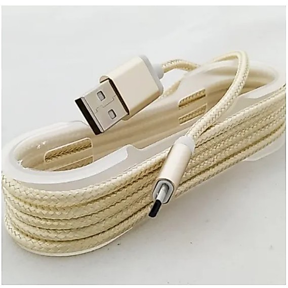 Cabo Carregador Usb Smartphone Tablet Android entrada V8 Nylon 1.3 metro. jwjlc