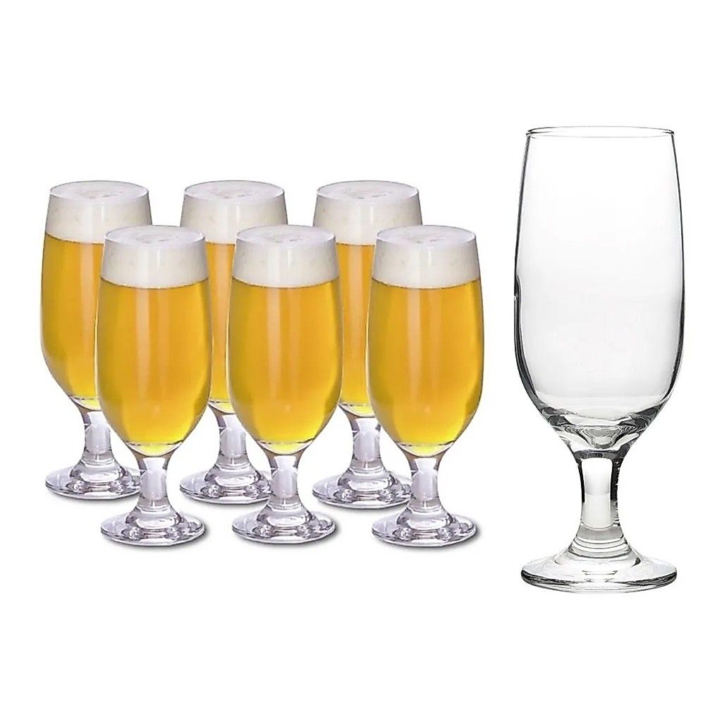 Kit Jogo 6 Taças Cerveja Chop Floripa Nadir 300ml