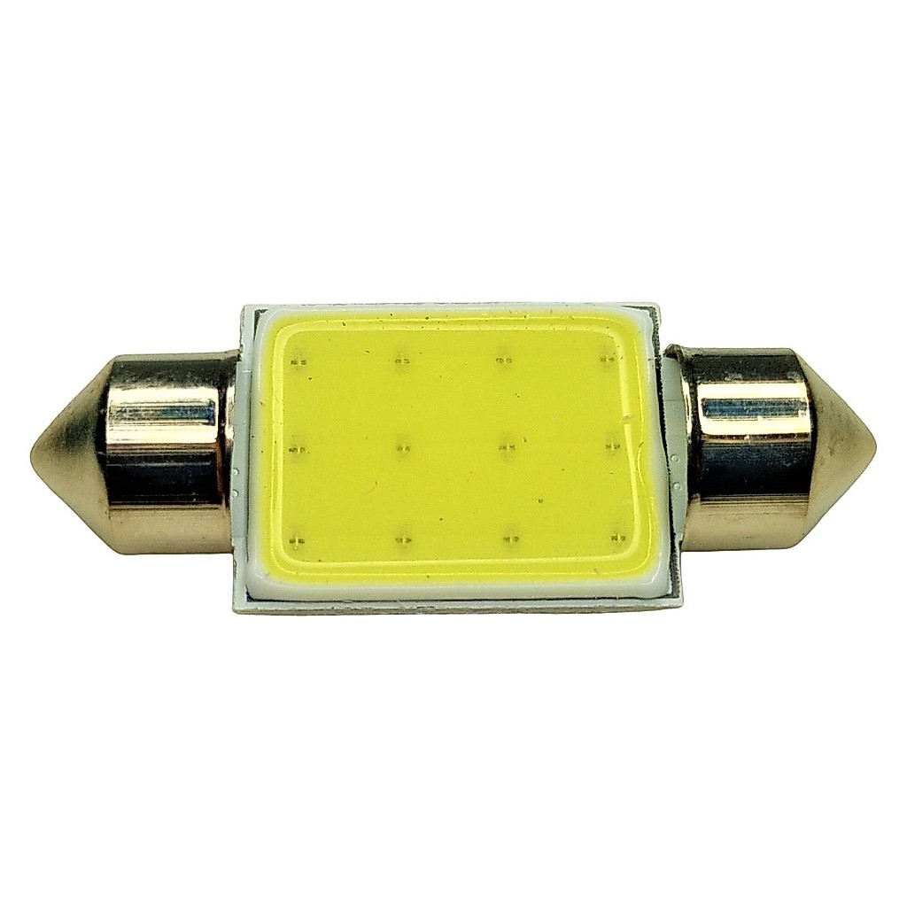 Lâmpada Torpedo Led Cob 36mm Luz Led Cob Super Branco 12 Leds 6w 12v Teto Unidade