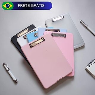 Pasta Prancheta Porta Papel A4 Prancheta com Armazenamento de Papeis Caneta e Gancho de Pendurar