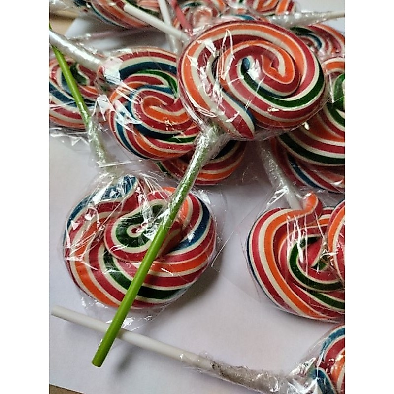 20 PIRULITOS PSICODELICOS COLORIDOS SABOR TUTTI FRUTTI