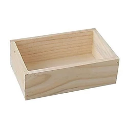 Caixa Retangular de Madeira Pinus Cru 17x8x8 (interno)