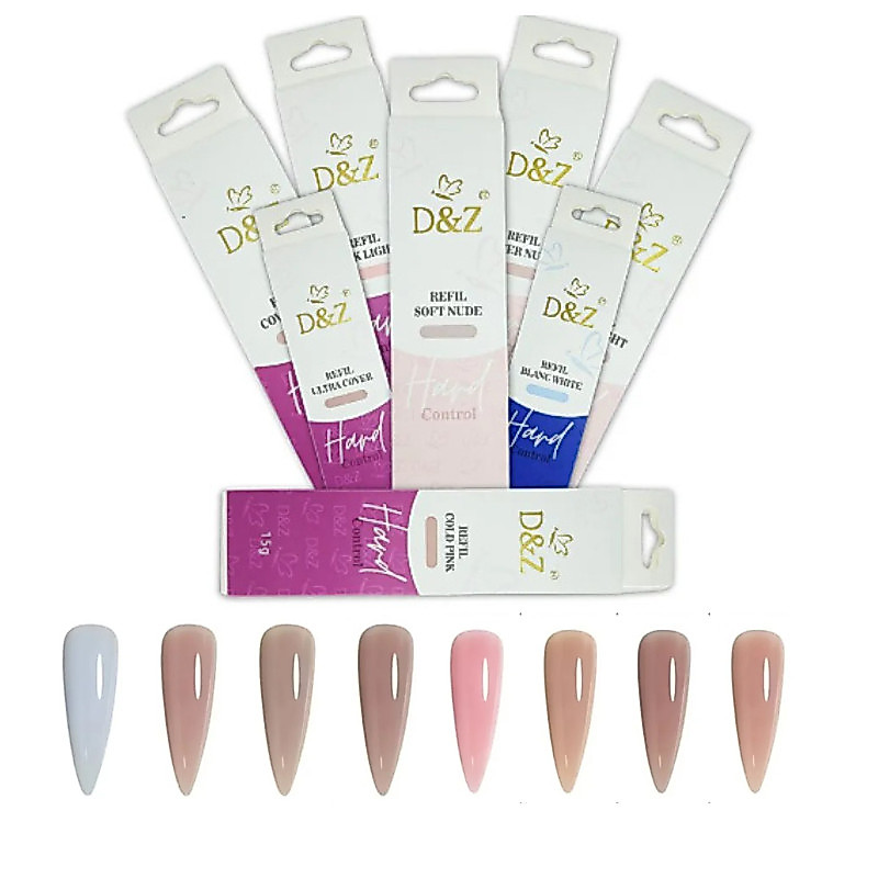 Sache Refil Gel UV/Led D&Z Gel Control - 15ml /Novidade Gel PRO D&Z