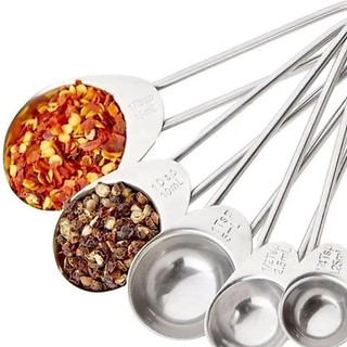 Conjunto De Colher Medidoras 5 Colheres Varias Medidas Cozinha Multiuso Inox Criativa 13,5x4x2cm universal
