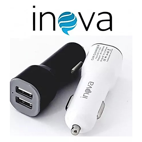 Carregador Inova para Celular Veicular Carro Fonte 2 entradas USB