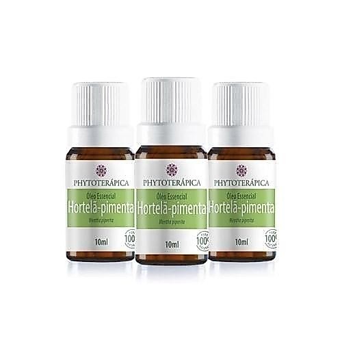 Kit 3x Óleo Essencial de Hortelã-Pimenta (Menta) - 10ml