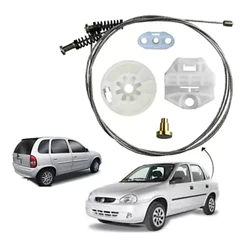 Kit Reparo Vidro Elétrico Corsa Antigo 1997 a 2006 Porta Traseira