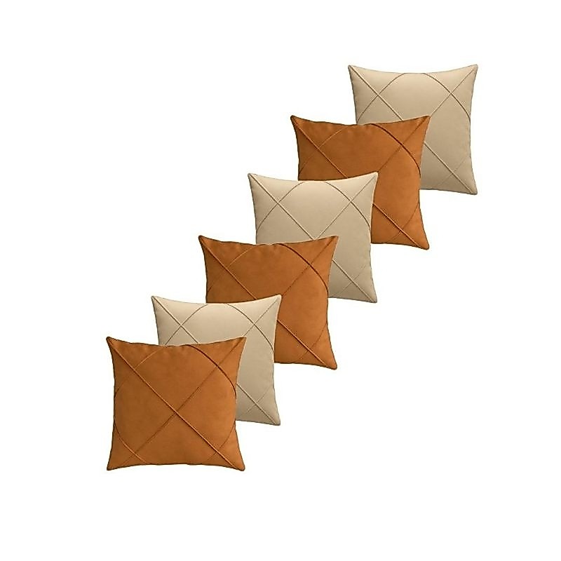 ( 6 ) Capas de Almofadas Suede Drapeada 45x45