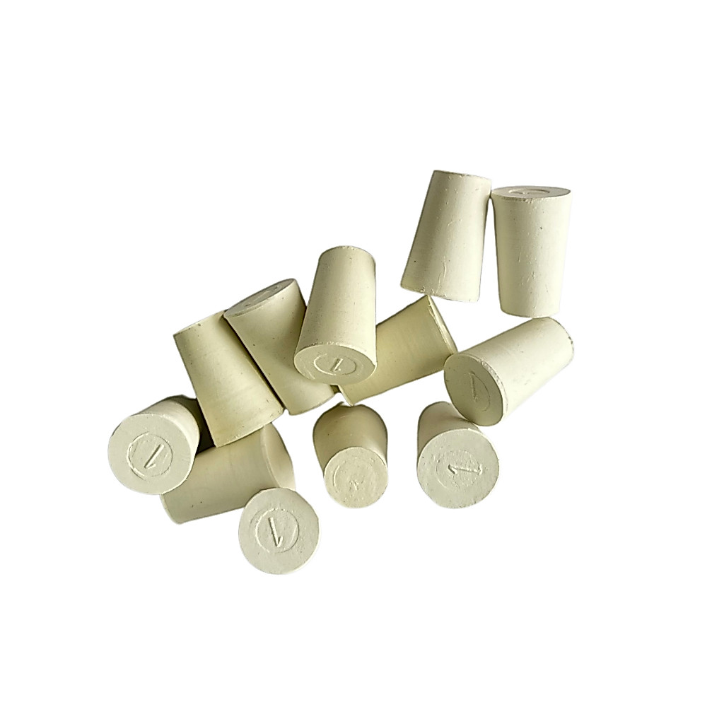 KIT C/ 10 UN ROLHA DE BORRACHA Nº 01 11X09X18MM