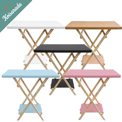 Mesa Cavalete Pinus Pintada com Base Desmontável com Bandeja Pegue e Monte Decoração Aniversário Kit Mini Festa Cenário