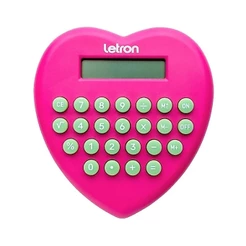 Calculadora 8 Dígitos Coração Rosa Letron Leonora - 99339