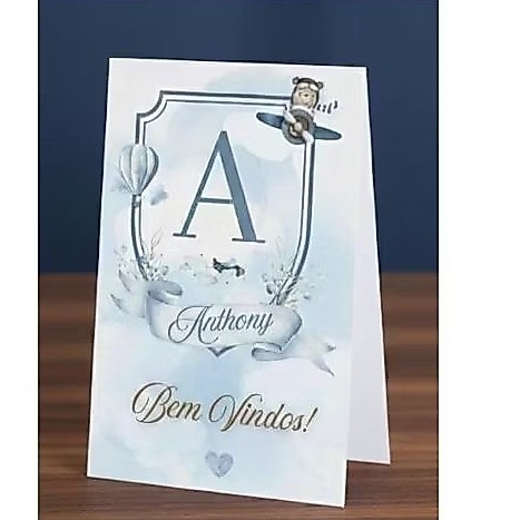 Centro de mesa agradecimento personalizado para chá fraldas, bebê, plaquinha de mesa, enfeite de mesa, ursinho aviador