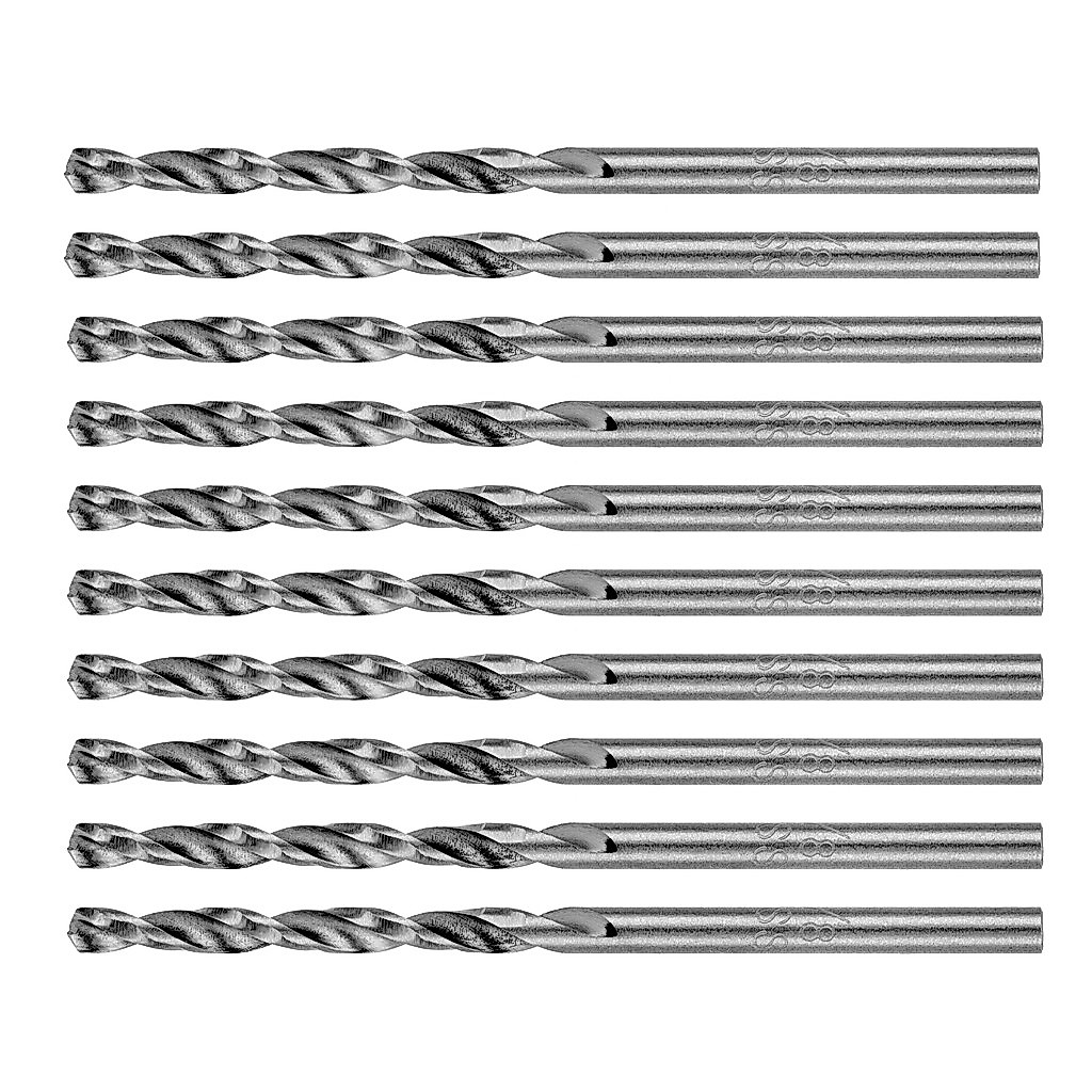 BROCA ACO RAPIDO STANDARD, PARA METAL, POLIDA, HASTE CILINDRICA, 1/8POL., 10PCS // MTX