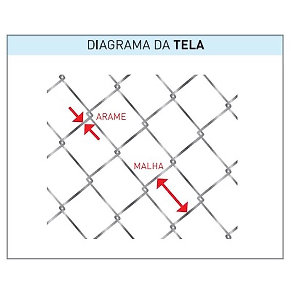 TELA SIMPLES TORÇÃO MALHA 70x70mm FIO BWG 16 (1,65mm) RL 25X1,8m · foto 2