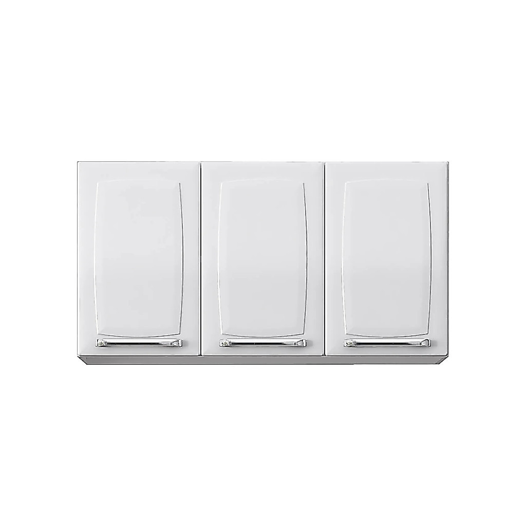Armário de Cozinha Aéreo Itatiaia Aço 3 Portas Luce IP3-105 Branco Neve