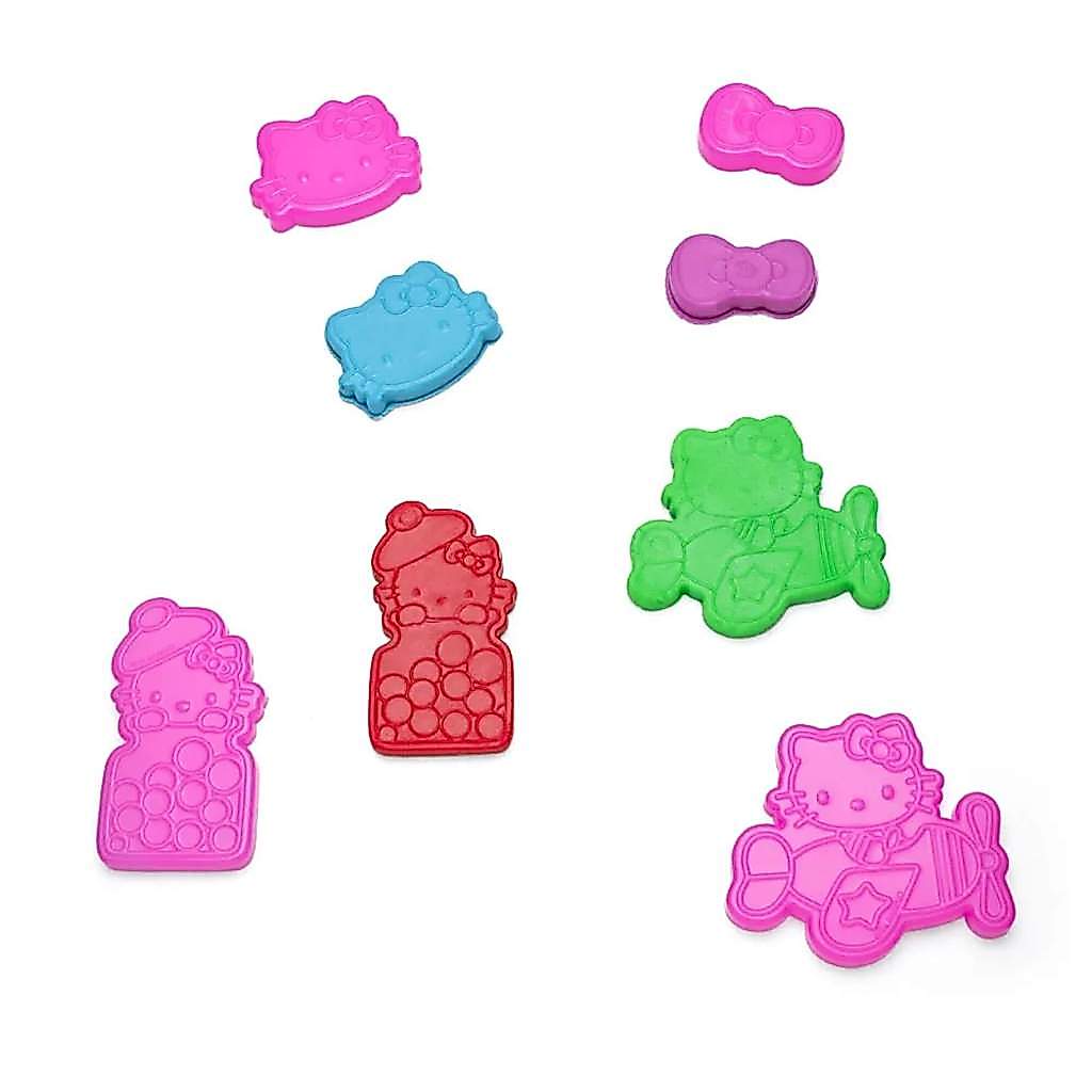 Massinha de Modelar Coração Hello Kitty 7 Cores + 5 Moldes Display 6 Kits Leonora Papelaria Escolar · foto 2