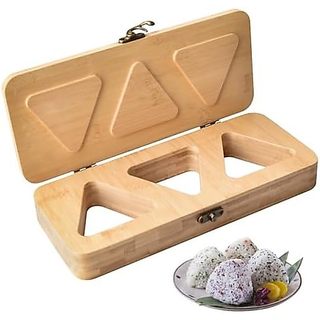 Molde Onigiri De Bambu Com Tampa , Prensa De Bola De Arroz Artesanal Para Sushi Bento DIY , Piquenique & amp ; Almoços F
