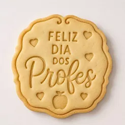 Cortador Marcador Feliz Dia dos Professores Biscoito Bolacha Pasta Americana Maçã Coração