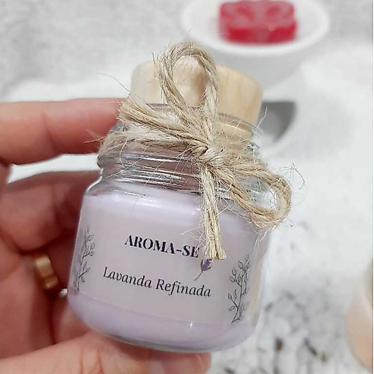 Kit Lembrancinha Mini Vela Aromática 40g Personalizada Casamento Batizado Chá de Bebê Aniversário Festa
