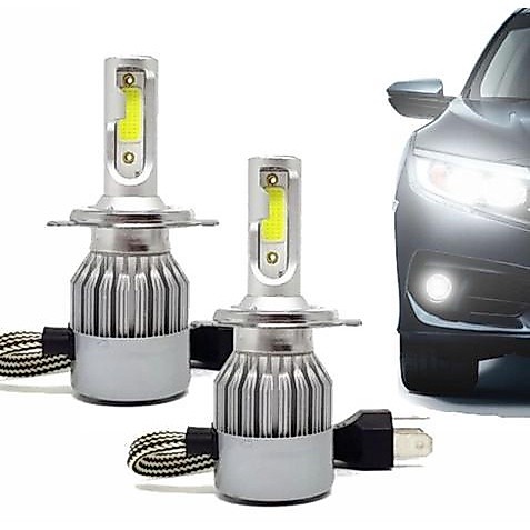 Kit Par Lâmpada Automotiva Super Led H1 H3 H4 H6 H7 H11 H13 H16 H27 HB3 9006 HB4 Farol De Carro C6