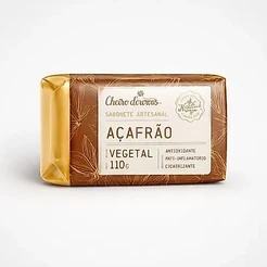 Sabonete de Açafrao 100% Vegetal - Cheiro de Ervas