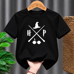 Camiseta Infantil Juvenil Unissex Harry Potter Varinha Camisa 100% Algodão Menino/Menina