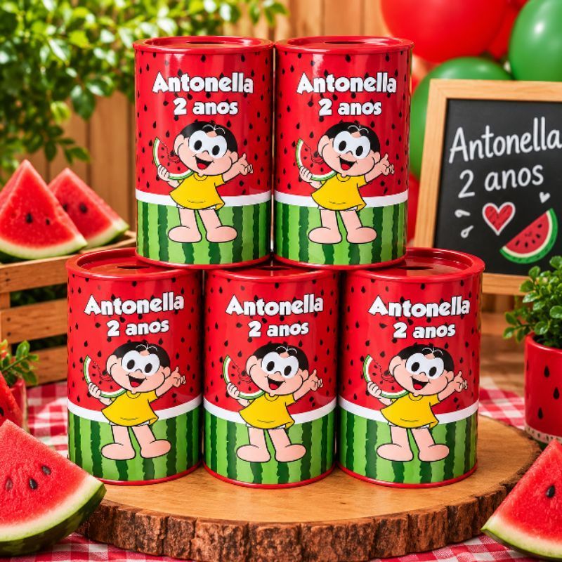 15 Lembrancinha Cofrinho Personalizado Magali - Vários Temas