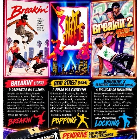 Pendrive Breakin Beat Street Breakin 2 Electric Boogaloo com Imagens Remasterizadas em Pendrive