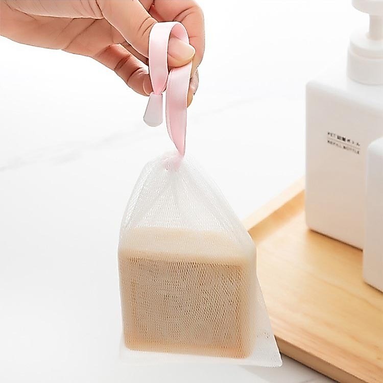 Saco de malha de sabão de limpeza Facial/saco de malha para lavagem Facial de armazenamento
