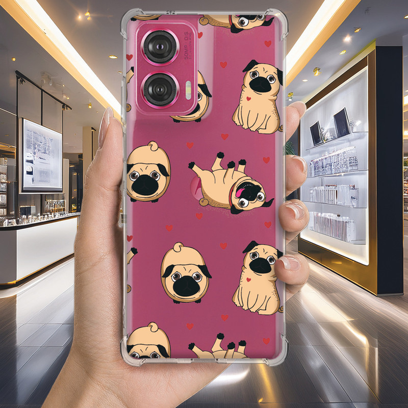 Capa Capinha MOTO G30 G20 G10 G15 G14 G13 G9 POWER PLUS PLAY G8 Anti-impacto Personalizada petz PUG (0229)