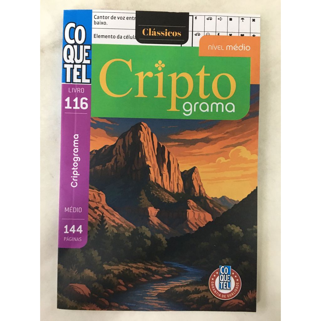 Passatempo Coquetel Cripto Nível Médio 144 Páginas