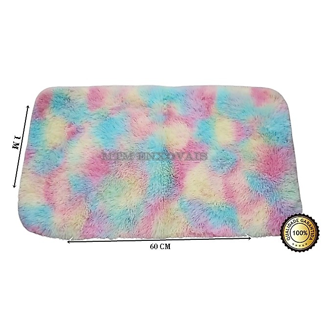 Tapete Passadeira TIE DYE Felpuda ( Peluda)  Shanggy 1,00 m  x 0,60 m