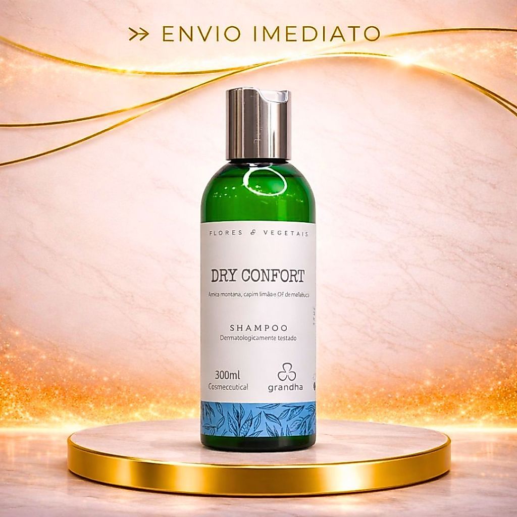 Shampoo Grandha Dry Confort 300ml Combate Oleosidade e Pontas Secas