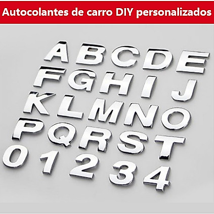 acessórios para carro Modificação Do Logotipo Carro Autocolantes De Cartas Em Inglês Palavras 3D estereoscópico DIY