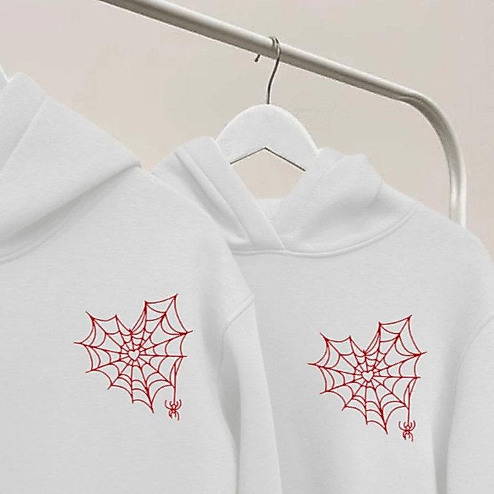 Conjunto Moletom Casal Algodão Confortável Aranha Minimalista Flanelado Quentinho