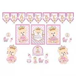 kit só um bolinho ursinha menina kit cha de bebe menina