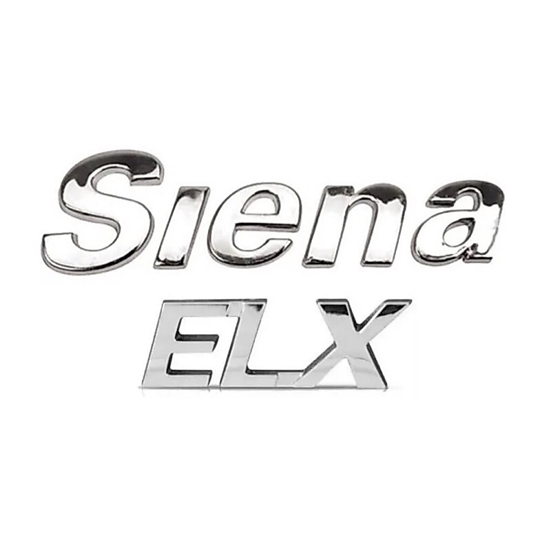 Emblema Letreiro Siena Elx Ano 2001 Acima Peça Cromada Fita 3M