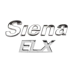 Emblema Letreiro Siena Elx Ano 2001 Acima Peça Cromada Fita 3M