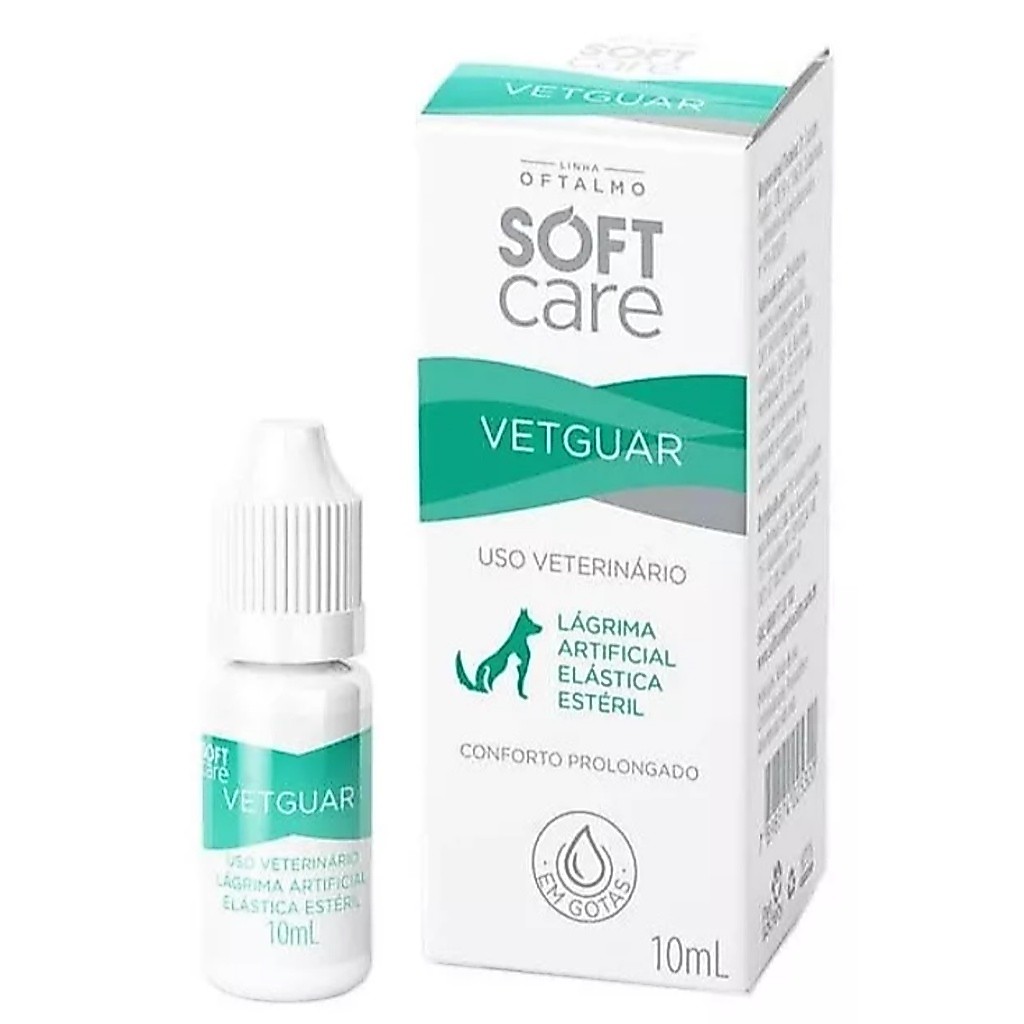 Colírio Substituto de Lágrima cão gato Vetguar 10ml SoftCare