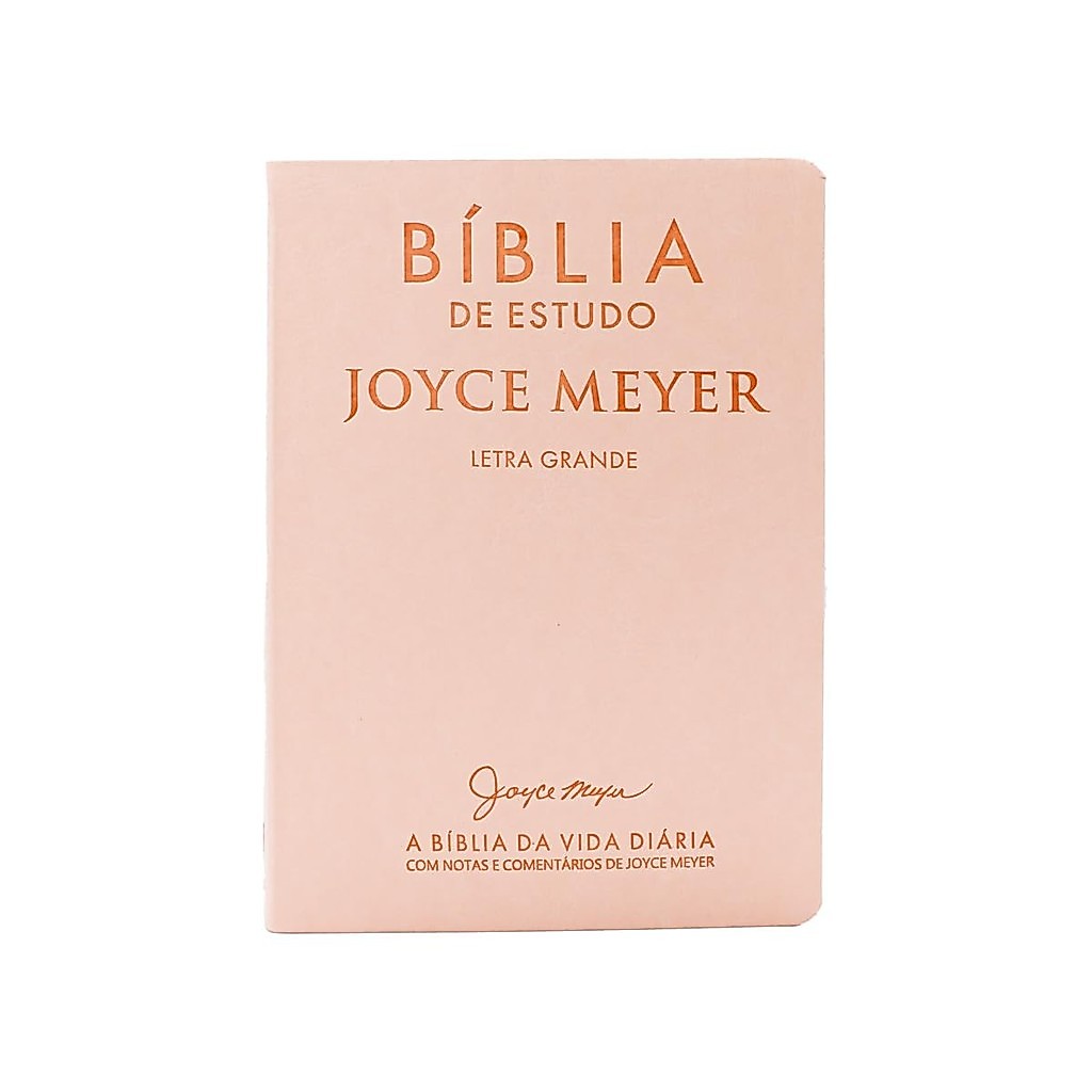 Bíblia de Estudo Joyce Meyer | NVI | Letra Grande | GRANDE | Capa Luxo Nude