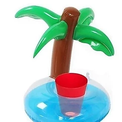 Kit 15 Porta Copo Boia Inflável Coqueiro Piscina Festa