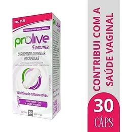 Prolive Femme 30 Cápsulas Probiótico Para Saúde Vaginal