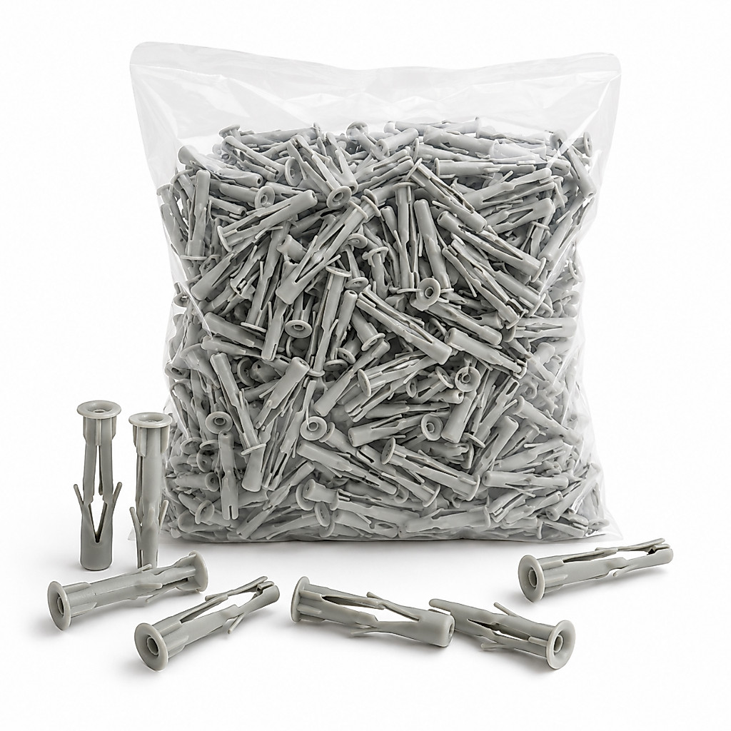kIT 1000 - Bucha 6mm Tijolo Furado Bloco Parede Oca com Aba