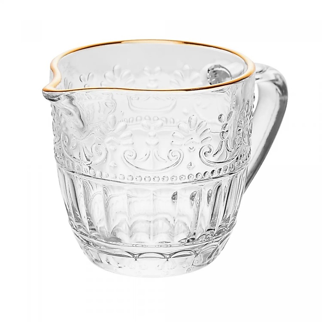 Leiteira Mauve com Fio de Ouro / transparente 230ml Cristal - Wolff
