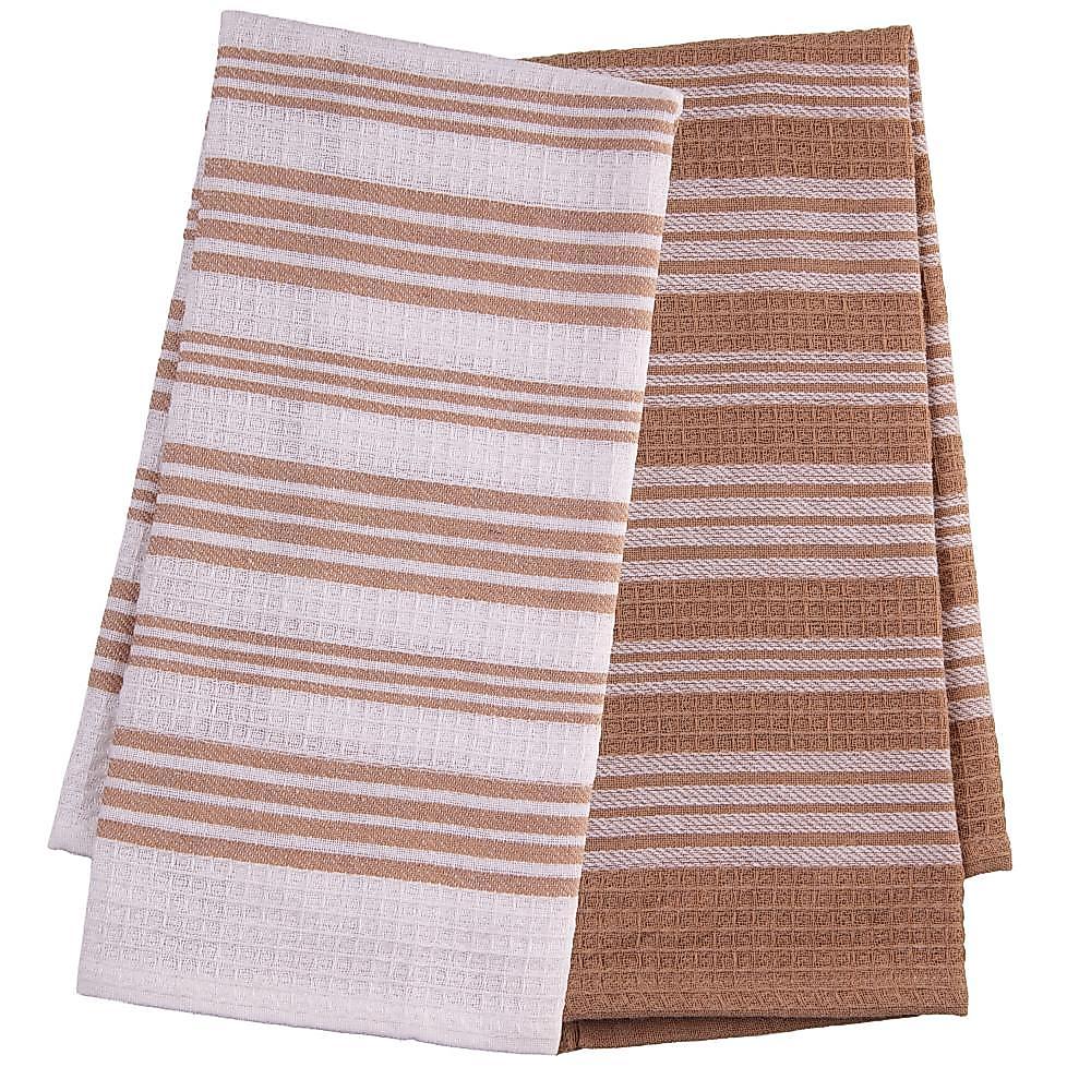 Kit 2 Panos de Prato Verona Creme 100% Algodão Alta Absorção - Lyor