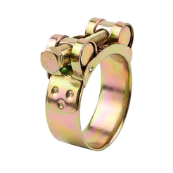 Abraçadeira Tipo Mangote Em Aço Dourado Tamanho 32mm Até 91mm Fixação Segura Tucho T-clamp unidade