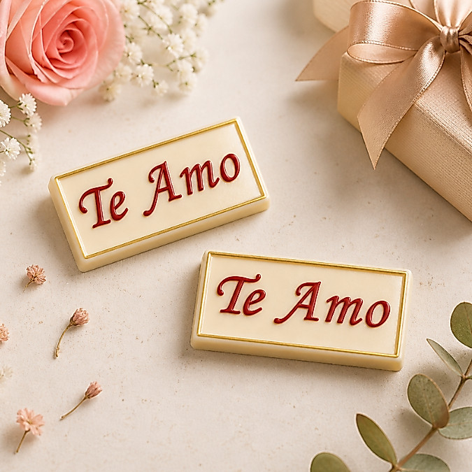1~10 Forma Simples Tablete Te Amo 9793 (E3) em Acetato BWB Para Bombom e Doces....(CHOCO) · foto 2