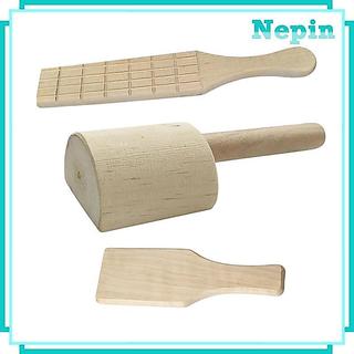 [Nepin] 2 Madeira Maciça Cerâmica Argila Paddle Clapper Ferramenta Crianças Mão Diy Artes Artesanato
