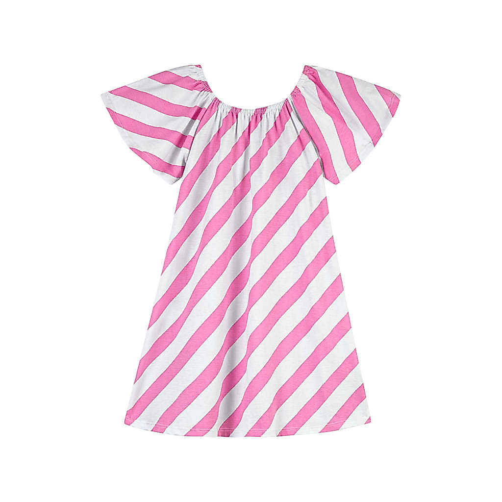 Vestido Infantil Menina Amplo Estampado Elian Rosa